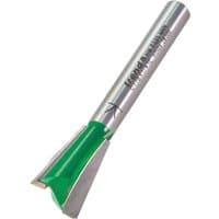 Silver Trend C178X1/4TC dovetail cutter with green coating and sharp angled cutting edges.