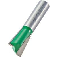 Silver and green Trend dovetail cutter, 19.1mm diameter, 97° angle, 25mm cutting length.