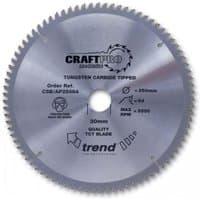"Silver Trend CraftPro 305mm saw blade, 84 teeth, tungsten carbide tipped with printed specifications and logo"