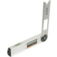 Silver Trend DAF/8 digital angle finder with LCD display, spirit level, and adjustable metal arm.