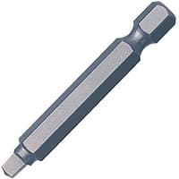 Square No2 bit, metallic gray, hexagonal shank, pack of 3 by Trend, designed for precision fastening tasks.