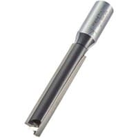 Silver and black Trend TR37MX1/2TC cutter with two straight flutes and cylindrical shank.