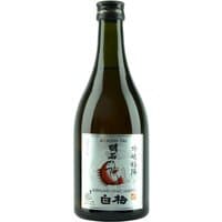 Akashi-Tai Shiraume Umeshu 50cl bottle, dark glass with white label featuring red emblem and Japanese text.
