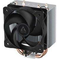Black ARCTIC Freezer 8i CPU cooler with copper heat pipes and aluminum fins, featuring a single fan design.