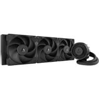 Black Arctic Liquid Freezer III Pro 420 CPU cooler with three fans and flexible tubing.