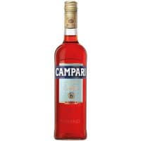 Red Campari Bitters 70cl bottle with gold cap and blue label featuring white "Campari" text.
