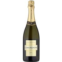 Chandon Brut NV Sparkling Wine 75cl bottle with gold foil neck and cream label featuring black Chandon logo.