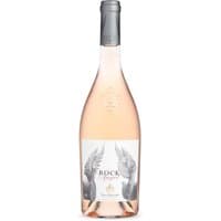 Chateau d'Esclans Rock Angel Rose Wine 75cl, clear bottle with angel wings label, silver foil neck.