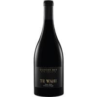 Cloudy Bay Te Wahi Pinot Noir 75cl bottle, dark glass with black label and gold lettering.