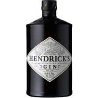 Black Hendricks Gin 70cl bottle with diamond-shaped label and gold cap.