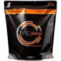 Black Torq Natural Energy Drink 1.5kg bag with orange accents and circular logo design.
