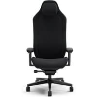 Black Fractal Design Refine gaming chair with padded seat, ergonomic backrest, adjustable armrests, and wheeled base.
