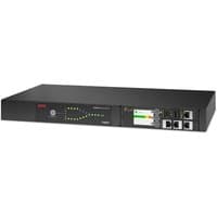Black APC Automatic Transfer Switch AP4423A, 1U rack mountable, with 8 C13 and 1 C19 outlets, LED indicators.