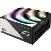 ASUS ROG LOKI 1200W power supply unit, black and silver, with RGB fan and modular cables, 20+4 pin ATX connector