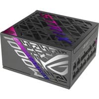 ASUS ROG STRIX-1000P-GAMING PSU, black and silver, 1000W, 20+4 pin ATX, with RGB accents and mesh top design