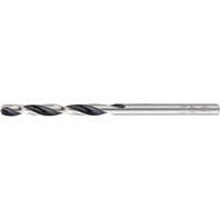 Bosch 4mm HSS Twist PointTeQ drill bit, silver with black spiral grooves, cylindrical shank.