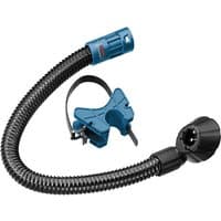 Black flexible hose Bosch Hex Professional Dust Extractor Adapter with blue attachment clip.