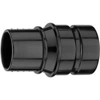 Black DEWALT DWV9130 35mm tool adapter with ribbed cylindrical design and smooth finish
