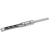 Silver Draper 1/2" mortice chisel with 19mm bit, featuring a cylindrical shank and spiral cutting edge.