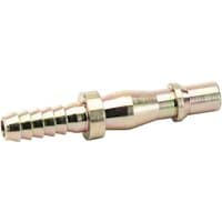 Brass Draper 1/4" bore air line coupling adaptor with ribbed tailpiece, hexagonal nut, and smooth connector end.