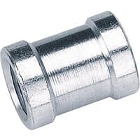 Silver Draper 1/4" BSP PCL parallel union nut/socket with cylindrical shape and smooth finish.