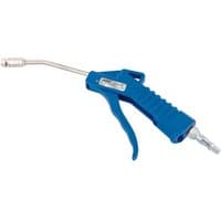 Blue Draper air blow gun with a 100mm long nozzle and ergonomic grip handle.