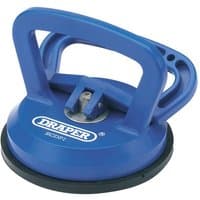 Blue Draper suction dent puller with 118mm diameter, sturdy handle, and black rubber suction pad.