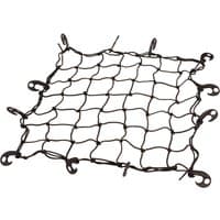 Black Draper 12 Hook Bungee Cargo Net with interwoven elastic cords and sturdy hooks for securing loads.