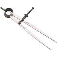 Silver Draper 150MM Spring Dividers with pointed legs, adjustment screw, and looped handle.