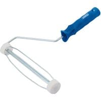 Draper roller frame with blue ergonomic handle and metal frame for 38mm sleeves, 230mm length.