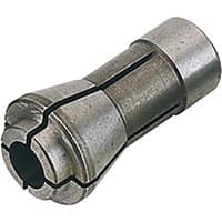 Draper 3mm air die grinder collet, metallic silver, cylindrical shape with slotted design for secure attachment.