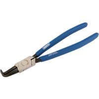 Draper 90° Tip Internal Circlip Pliers, 215mm with blue handles and angled black tips.