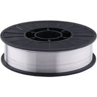 Silver Draper Aluminium 5356 MIG welding wire spool, 0.8mm thickness, 2kg, with black plastic reel.