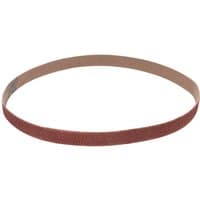 Draper Aluminium Oxide Sanding Belt, 330 x 10mm, 80 Grit, brown abrasive surface, looped design.