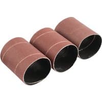 Draper sanding sleeves, 45x60mm, 240 grit, brown cylindrical shape, pack of 3, textured surface.