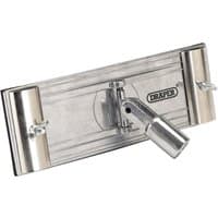 Rectangular silver Draper Aluminium Sander Head with a central handle attachment and two side clamps.
