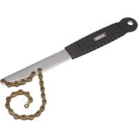 Draper Bicycle 8-Speed Chain Whip with black rubber handle and attached metal chain loop.