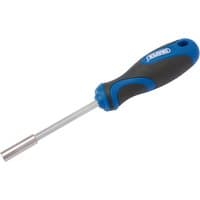Blue and black Draper Bit Holding Driver with ergonomic handle and silver metal shaft.