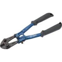Blue Draper bolt cutter, 300mm, with black rubber grips and sturdy steel jaws.