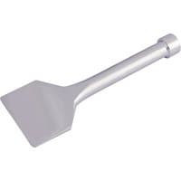 Silver Draper carpet laying bolster with a flat, wide blade and a cylindrical handle.