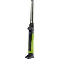 Green Draper slimline inspection lamp with COB/SMD LED, black accents, adjustable head, and ergonomic handle.