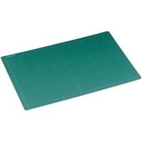 Green Draper cutting mat 300 x 450 mm with grid lines and measurements for precision cutting.