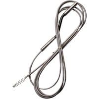 Coiled Draper drain cleaner, 4.7m, with metal cable and spiral end for unclogging pipes.