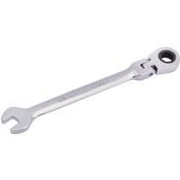 Silver Draper 8mm flexible head ratcheting spanner with open-end and ring head, HI-TORQ design for precision work.
