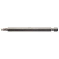 Draper TX-STAR Insert Bit, 1/4" hex, 100mm long, T20, silver metal with hexagonal shank and star-shaped tip.