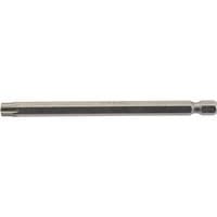 Draper TX-STAR Insert Bit, silver, 1/4" hex, 100mm long, T40, slender cylindrical shape with hexagonal end.