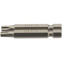 Draper TX-STAR Insert Bit, 1/4" hex, 50mm long, T27, silver, dual-pack, hexagonal base with star-shaped tip.