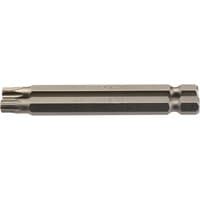 Draper TX-STAR Insert Bit, 1/4" hex, 75mm long, T30, silver steel finish, pack of 2.