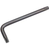 L-shaped Draper TX-STAR Key, T27, in metallic silver with a star-shaped tip for precision fastening.