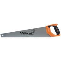 Draper Venom handsaw, 550mm, silver blade, orange and black handle, 7tpi/8ppi, triple ground teeth.